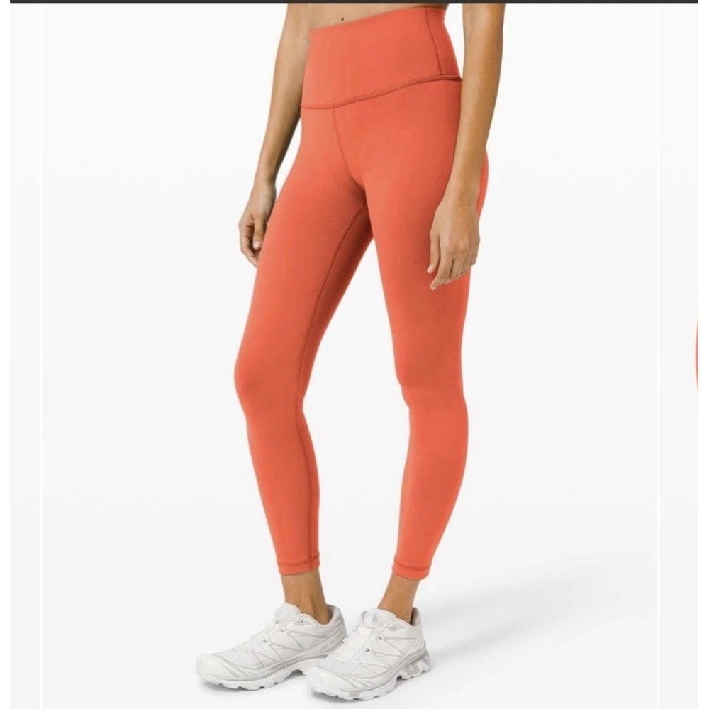 NWT Lululemon Wunder Train High Rise Tight 25" Brick Size 4 Leggings NEW Autumn